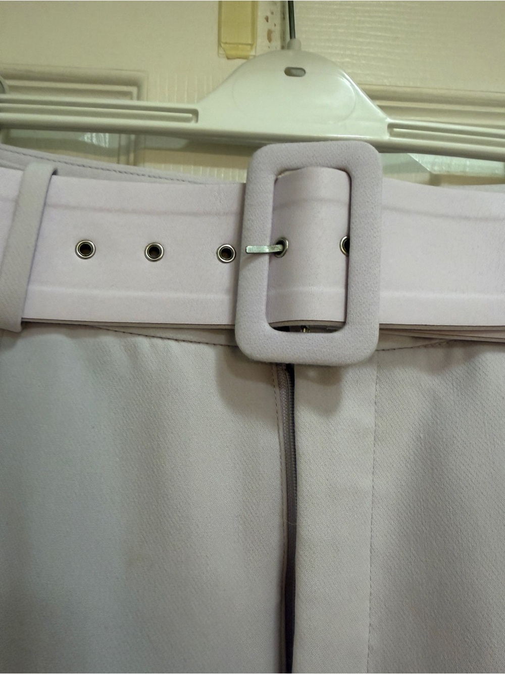 Zara Light Lavender High-Waist Belted Straight-Leg Pants - Picture 5 of 5